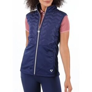 AUBRION Women's Vale Light Gilet Dark Navy Equestrian Vest Sz L (10)‎